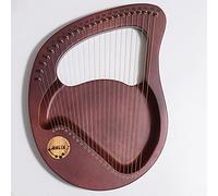 24 Strings Lyre Harp for Adult/Kids/Beginners, Mahogany Lyre Harp with Reliable Gig Bag and Tuning Wrench, Strings Musical Instrument (Color : Atrovirens)