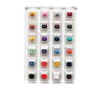 24 Switch switches Tester with Acrylic Base Blank keycaps for Mechanical Keyboard kailh Box Heavy pro Purple Orange Yellow Gold (Kailh 24 Switch Tester)