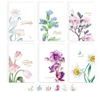 24 Sympathy Card Gold Foil Condolence Cards Assortment Floral Designs with Heartfelt Messages for Memorial, Loss,Bereavement and Grief with Envelopes