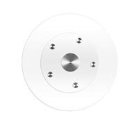 24" Tempered Glass lazy susans, with 6 Aluminum Auxiliary Wheels, Anti-Side Deflection, Suitable for Catering, Dining Table(60cm(23.6inch))