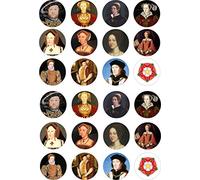 24 The Tudors edible pre cut kids childrens party decorations Cupcake Cake Toppers Wafer Rice Paper