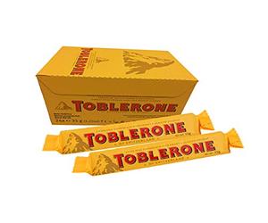 24 TOBLERONE Swiss Milk Chocolate Almond Bars 24 X 35g Original