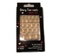 24 TOE NAILS ~ NATURAL FRENCH MANICURE TOE NAILS ~ STICK ON ~ NO GLUE REQUIRED ~