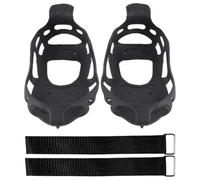 24- Tpe Ice Cleats Shoe Grippers for Climbing Boots and Icy Roads | Cold-resistant Flexible Rubber Band, Hard Traction Studs, Compact Pocket Storage, Black Cover for Men Commuting on Icy