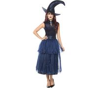 (24 UK - 26 UK, Navy) Smiffys Womens/Ladies Deluxe Midnight Witch Costume Set