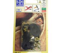 24 Universal Rivets Ø 3mm Inside 9 Outside Textile Fabric Leather Jeans Pockets