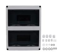 24 Way IP65 Distribution Box, Transparent Cover Junction Case for MCB, Weatherproof Electric Protection Box with Clear Lid for Indoor Outdoor Use