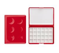 24 Wells Watercolor Paint Tray Small Paint Storage Box with Leakproof Lid for Artists Students Travel Sketching Travel Watercolor Set