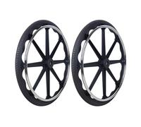 24″ Wheelchair Replacement Wheels Manual Wheelchair Rear Wheel Accessories with Bearings Universal Walker Casters Rollers Solid Tires(60X1.2cm/23.6x0.5in)