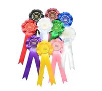 24 X 1 Tier Well done Rosettes 25mm Ribbon Rosette Pins School Prizes Sports Celebration Sport Prizes Competitions Occasions School Awards Sporting Awards Pin Mixed Colour Rosettes