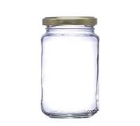 24 x 12 oz (296 ml) Jam Jars, ideal for jams with a choice of seven lids (gold)