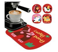 24 x 16 Coffee Matt for Counter , with Dish Drying Mat Coffee Maker Mat Heat Resistant for Kitchen Counter, Countertops ,B