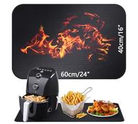 24 x 16 Inches Fireproof Mat | Fiberglass Silicone Fireproof Mat for Table | Heat Resistant Mat for Air Fryer | Coffee Machine Fireproof Base Mat | Anti-Slip and Waterproof