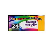 24 x 22ml TUBES DALER ROWNEY ACRYLIC PAINT GRADUATE STUDENT ARTIST PAINTING SET
