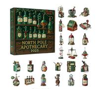 24 x 2D Potion Acrylic Decorations Countdown Calendar, Christmas Advent Pendants, for Birthday Party, Office, Home, Window