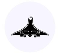 24 x 40mm Round 'Concorde' Stickers (SK00018061)