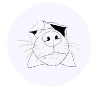 24 x 40mm Round 'Dog Nose Peeping' Stickers (SK00065504)