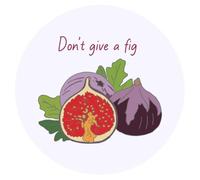 24 x 40mm Round 'Don’t give a fig' Stickers (SK00056035)
