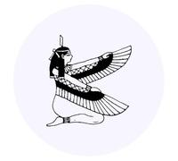 24 x 40mm Round 'Egyptian Goddess' Stickers (SK00011648)