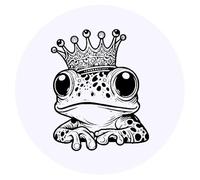 24 x 40mm Round 'Frog Prince' Stickers (SK00067165)