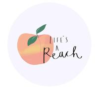 24 x 40mm Round 'Life's A Peach' Stickers (SK00039339)