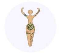 24 x 40mm Round 'Pagan Goddess' Stickers (SK00058202)