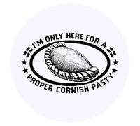 24 x 40mm Round 'Proper Cornish Pasty' Stickers (SK00067447)