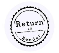 24 x 40mm Round 'Return to Sender' Stickers (SK00066632)