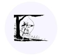 24 x 40mm Round 'Robin Hood' Stickers (SK00051026)