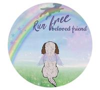 24 x 40mm Round 'Run Free Over The Rainbow Bridge' Stickers (SK00064097)