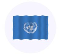 24 x 40mm Round 'United Nations Flag' Stickers (SK00053114)