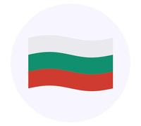 24 x 40mm Round 'Waving Bulgarian Flag' Stickers (SK00063487)