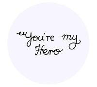24 x 40mm Round 'You're My Hero' Stickers (SK00005054)