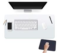24 X 60 Inch XL Desk Pad Protector Clear Desk Mats Blotter on Top of Desks for Laptop Computer Keyboard PVC Vinyl Large Desktop Writing Mat Cover With Mouse Pad Transparent Waterproof Wipeable Plastic