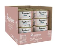 24 x 70g Applaws Natural Wet Cat Food Tins Senior Tuna Fillet with Salmon in Jel