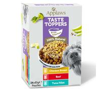 24 x 85g Applaws Taste Toppers Natural Wet Dog Food Pouches Broth Selection