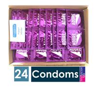 24 x Adore Extra Sure Condoms | Smooth Lubricated Latex Condoms