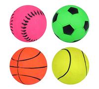 24 x Assorted Sports Pattern Hard Sponge Rubber Hi-Bounce Balls - Wholesale Box