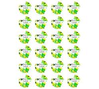 24 x Best of Luck Clover Edible Wafer or Icing Cupcake Topper Fun Celebration Party Cake Decorations Perfect For Brownies Cookies Muffins & More!… (Edible Wafer Card)
