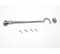 24 x Cabin Hooks Silent Type with Eye 200MM Chrome Plated Brass + Screws