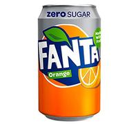24 x Can Orange Zero Sugar Drink Low Calories Fizzy Sparkling Fruit Mixer