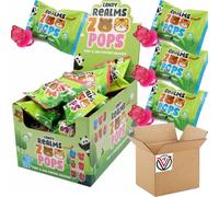 24 x Candy Realms Zoo Pops 11g (Full Box) - Fruit flavour candy lollipops | VIMIX