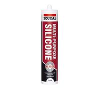 24 x Clear Soudal Trade Silicone Multi Purpose Construction Sealant Acetoxy with Fungicide