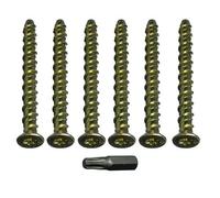 24 x Concrete Masonry Bolts TORX Head SELF Tapping Anchor M6 x 50MM + BIT