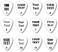 24 x custom guitar picks, plectrums personalised with your name