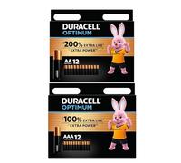 24 x Duracell (AAA and AA) Optimum (1 blister pack of 12 AAA batteries and 1 blister card of 12 AA batteries), 24 batteries (MX2400/Mini Style/Micro and MX1500/Stil/Micron)