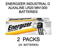 24 x ENERGIZER INDUSTRIAL D ALKALINE LR20 PROFESSIONAL MN1300 BATTERIES 1.5 V