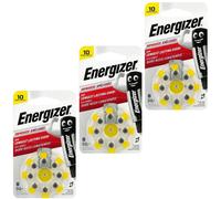 24 x Energizer Size 10 Hearing Aid Batteries Yellow - Zinc Air Mercury Free PR70