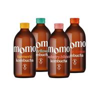 24 x Fresh 330ml Bottles MOMO Kombucha Drink Organic - Kombucha Tea Probiotic Drink - Variety