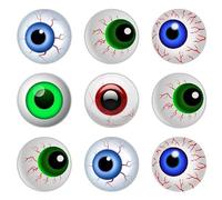 24 x Halloween Eyeballs Edible Rice Wafer Paper Cupcake Toppers Cake Decorations Party